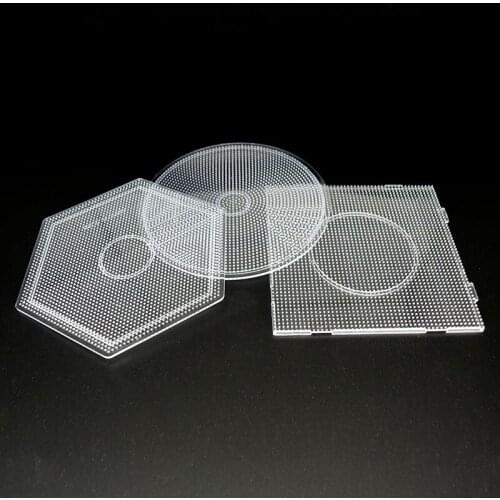 3pcs/set Diy Pegboards Hama Beads Great Kids Fun Craft Transparent Plastic (Fits 2 .6mm Fuse Beads ) for Children Puzzle toy