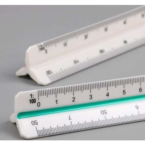 30cm Triangular Scale Multifunctional Ruler Picture Magnifier Ruler Architecture Clothing Design High-Precision Measuring Tools