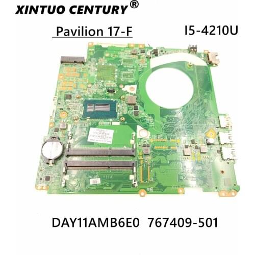 767409-501 767409-001 UMA w i5-4210U CPU DAY11AMB6E0 for HP Pavilion 17-F Series 17T-F000 PC Motherboard Mainboard Tested