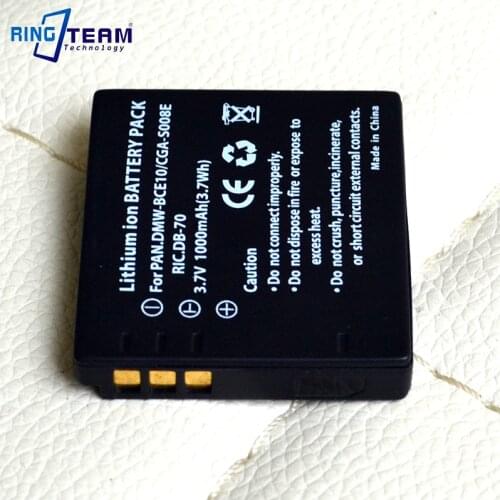 DMW-BCE10 CGA-S008A/1B VW-VBJ10 Battery for Panasonic Cameras DMC-FS3 FS5 FS20 FX30 FX33 FX35 FX36 FX37 FX38 FX55 FX500 FX520