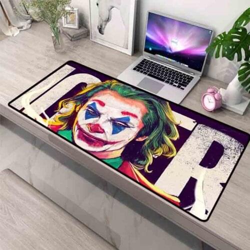 XGZ Funny Joker Movie Pattern Large Mouse Pad Gamer Internet Cafe Keyboard Pad Custom Gaming Mouse Pad Desk Mat 90x40