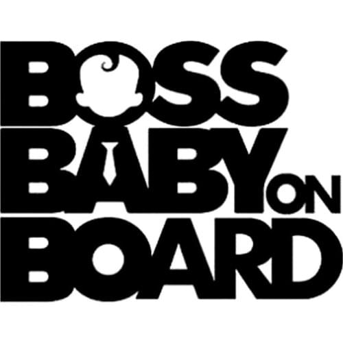 Dawasaru Boss Baby on Board Funny Car Sticker Waterproof Decal Laptop Suitcase Truck Motorcycle Auto Accessories PVC,17cm*13cm