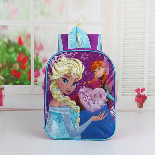 Disney Princess Cartoon Children Frozen Backpack girl boy student kindergarten Elsa small bag for school handbag