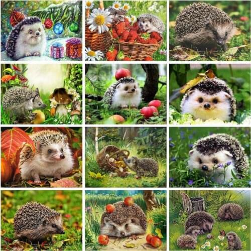 Hedgehog Diamond Art Kits for Adults 5D Animals Diamond Painting Full Diamond Embroidery Fantasy Accessories for Home Decoration