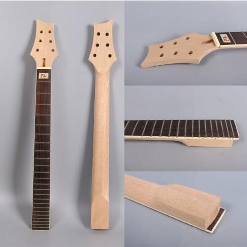 Fit Diy 24Fret 24.75in 628mm Electric Guitar Neck Mahogany+Rosewood Fingerboard Hand-made Unfinished