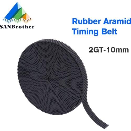 GT2-10mm open timing belt width 10mm GT2 belt Rubbr Fiberglass cut to length for 3D printer wholesale