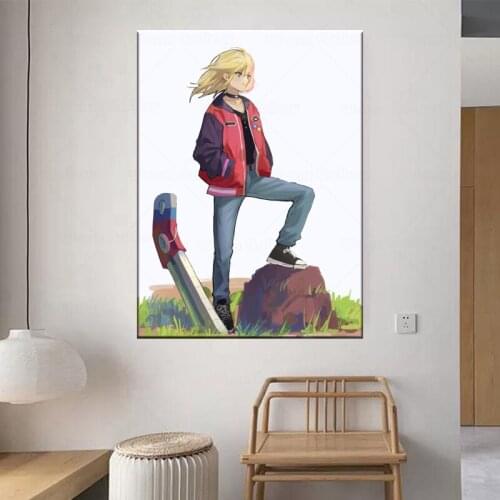 Hd rika kawaii Anime Wonder Egg Priority Poster Canvas Art Poster and Wall Art Picture Print Modern Family Bedroom Decor artwork