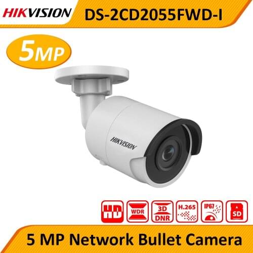 Hikvision DS-2CD2055FWD-I 5 MP Outdoor Network Bullet Camera H.265+ 30m IR Fixed lens IP67 WDR Surveillance WDR PoE CCTV Camera