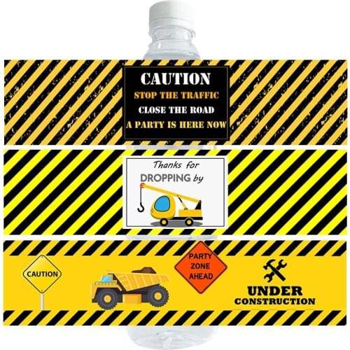 Engineering Vehicle Car Water Sticker Labels Cute Bus Truck Stickers for Kids Toy Dump Truck Labels Construction Crew Stickers