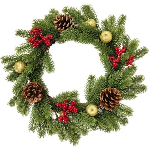 Ring Of Flowers Christmas Garland Door Decoration Simulation Festival Interior Background Holiday Party Artificial Plants Wreath