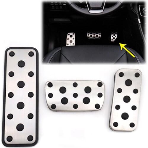 Car AT Foot Gas Brake Pedals Cover Kit For Subaru Legacy 4th 2004 2005 & Outback 2004-2006 & Forester G2 2003 2004 2005