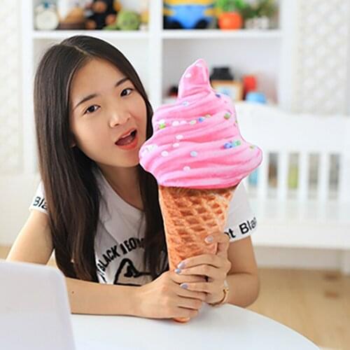 30/46/66/86CM Creative Ice Cream Pillow Car Waist Soft Plush Cushion Stuffed Party Doll Kids/Xmas Funny Gifts