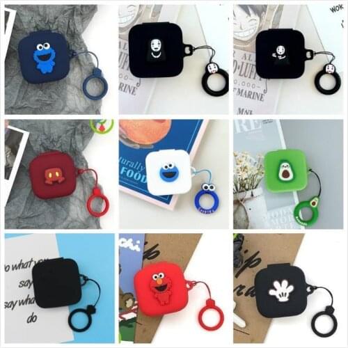Cartoon Silicone Case For Xiaomi Air2 SE Wireless Bluetooth Earphone TWS Air2SE Protective Cover With Finger Strap