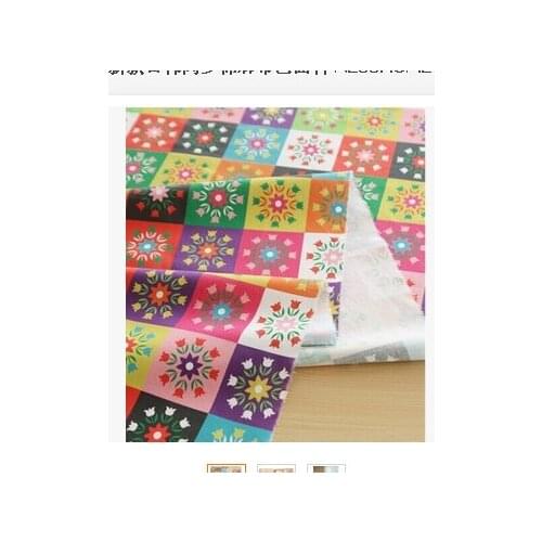 The new box flowers linen cotton Fabric Fat Quarter Bundle Vintage Quilting Patchwork Fabric Sewing Hot Sell Retro Style