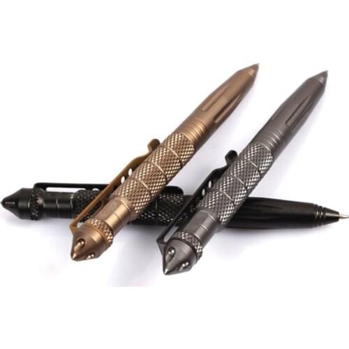 Outdoor Convenient And Easy To Carry Black Tactical Pen Glass Breaker Self Defense Emergency Survival Tool