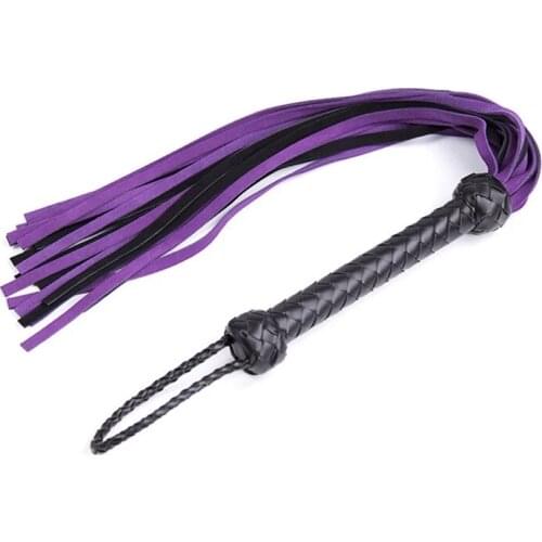 Genuine PU Leather Whip 68CM Long Flogger With Sword Handle Lash Fetish Flogger Horse Adult BDSM Slave Sex Toy For Couples Women