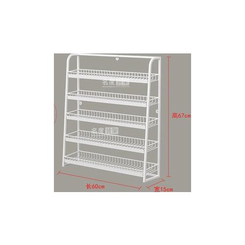 Shelf, convenience store, cashier, unpacking, five-layer small shelf, gum display rack, white and gray display rack