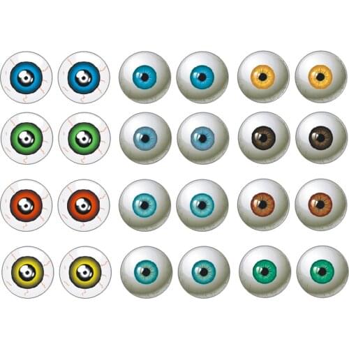 Colorful 6~40mm/20MM cabochons Plastic Glass dolls Eye DIY Crafts Eyes For Children Toy Dinosaur Animal Eye Accessories