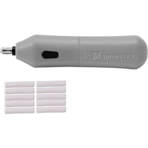 Handy Electric Eraser Kit Battery Operated Automatic For Pencil With 10 Refills P9YA