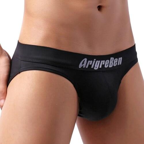 S-2XL Mens Briefs Fashion Letter Printed Low-Waist Gay Mens Panties Sexy Stretch Jockstrap Man Underwear Comfortable Soft Thong