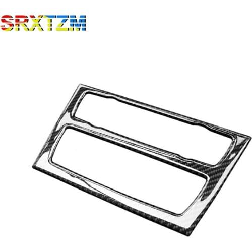 SRXTZM 3D Carbon Fiber Car CD Control Panel Stickers CD Panel Frame Refit For BMW E84 X1 2011-2015 Interior Car Stickers