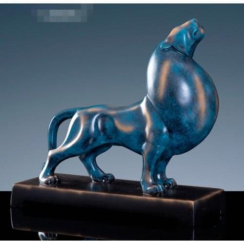 Lion statue handicraft decorations christmas decorations for home sculpture escultura home decoration accessories