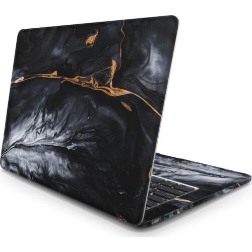 Sticker Master Black Gold Marbleized Effect Universal Sticker Laptop Vinyl Sticker Skin Cover For 10 12 13 14 15.4 15.6 16 17 19 " Inc Notebook decal for Macbook,asus,Acer,Hp,Lenovo,Huawei,Dell,Msi,Apple,Toshiba,Compaq