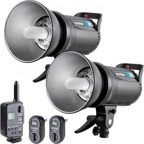 2PCS Godox DS300 300W 300Ws Studio Flash Strobe Light w/ FT-16 Trigger Kit 110V