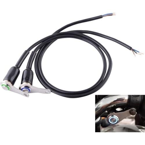 Stainless Steel LED Motorcycle Switch ON-OFF Handlebar Adjustable Mount Waterproof Switches Button Waterproof DC12V Headlight