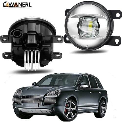 Fog Light Assembly For Porsche Cayenne 955 2002-2015 Car Right + Left LED Lens Fog Lamp Daytime Running Light 30W 8000LM 12V