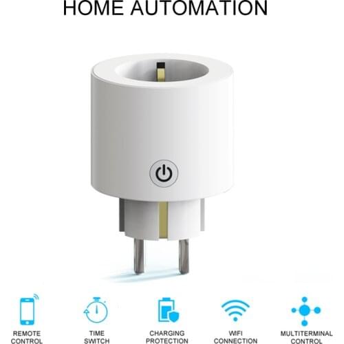 WiFi Smart Socket European Standard Single Socket Mobile App Supports Voice Control AI Speaker Use with Alexa Google Assistant