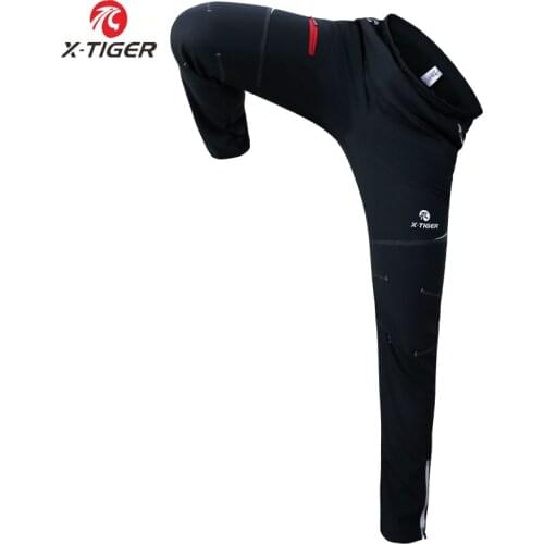 X-TIGER Windproof Autumn Winter Sports Pants Bike Bicycle Cycling Pants Ciclismo Bicicleta Outdoor Wear Warmth Riding Black