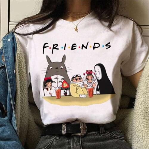 Totoro Tshirt 90s Womens T-shirt Fashion Funny Print T-shirt Summer Harajuku Streetwear O-Neck Short Sleeve Tshirt Clothing