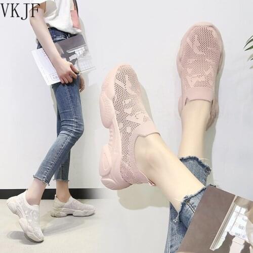 2021 Black Breathable Mesh Flat Sneakers Women Comfy Soft Bottom Running Shoes Woman Casual Hollow Out Vulcanized Shoes Ladies