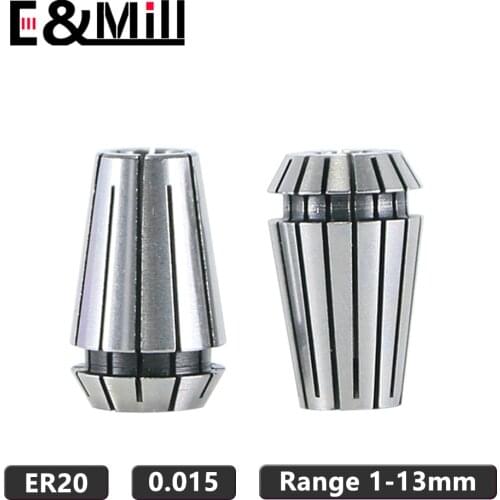 1PCS ER20 Collet 1-13mm 6.35 1/4 3.175 1/8 Precision 0.015 For CNC Milling Tool Holder Engraving Machine Lathe Mill Spring Chuck