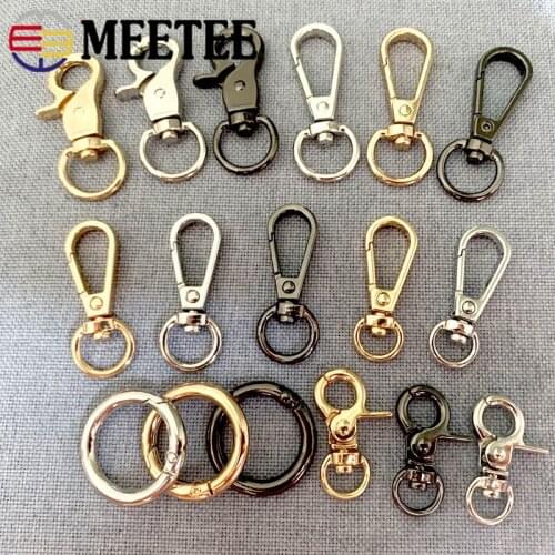 10/20pcs Metal Leather Buckles for Bag Strap O Ring Handbag Chain Hangers Webbing Swivel Trigger Lobster Clasps DIY Accessories