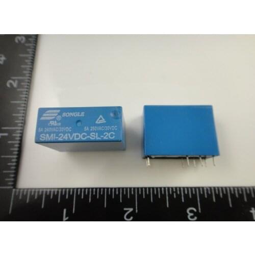 2pcs SMI-24VDC-SL-2C 2 group converted 8PIN Power Relay DC 24V 5A 250V