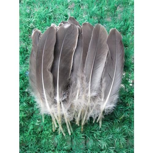 200Pcs/LOT!10-18cm Beautiful Goose Feathers -Stiff Feathers -Craft Feathers - "smokey brown"/smokey grey"Colour