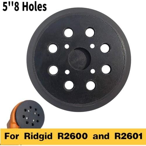 5 Inch 8-Hole Hook and Loop Replacement Sanding Pad for Ridgid R2600 and R2601 Backing Plate Random Orbit Sander Car Polisher