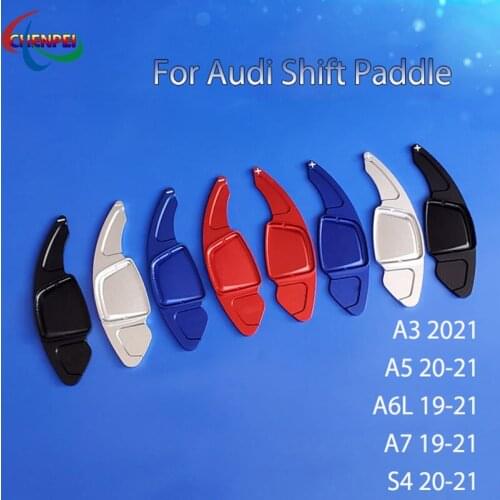 2pcs Aluminum Car Steering Wheel Shift Paddle Extension Shifter For Audi A3 A4L A5 A6L A7 S4 2019-2021 Interior Accessories