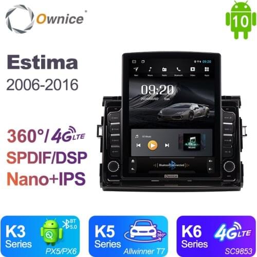 Ownice Android 10.0 for TOYOTA PRIVIA / estima 2006-2016 Car Radio Auto Multimedia Video Audio GPS Player head Unit 360 Panorama