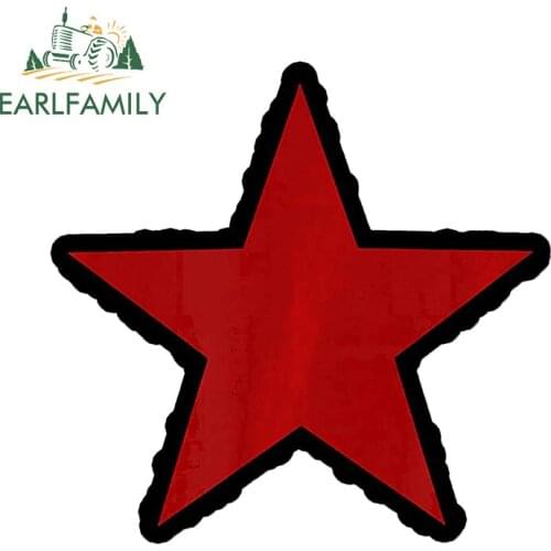EARLFAMILY 13cm x 12.5cm for USSR Star Logo Fine SUV Car Stickers Waterproof Scratch-proof Sticker Fashion Decals DIY Decoration