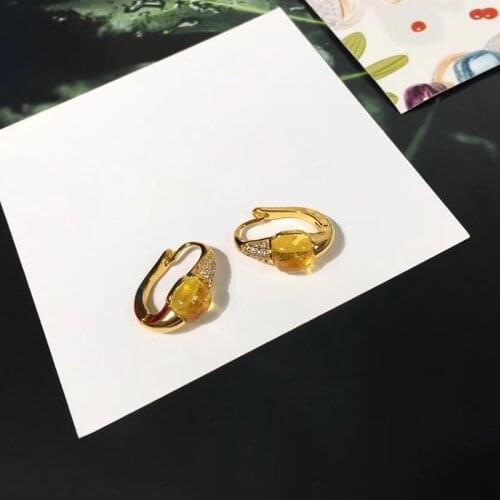 Brand Candy Color Fashion Jewelry For Women Water Drop Colorful Crystal Earrings Cute Sweet Jelly Earrings Silver Color Jewelry