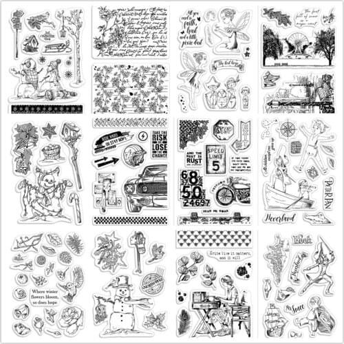 FRENCH Clear Stamp/Seal for DIY scrapbooking/photo album Decorative clear stamp sheets A6000