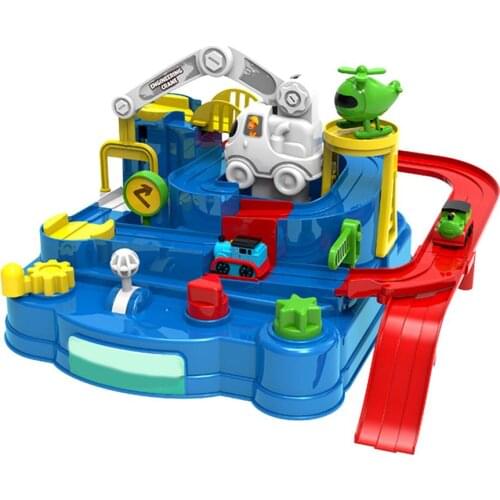 Racing Rail Car Model Racing Educational Toys Children Track Car Adventure Game Brain Game Mechanical Interactive Train Toy