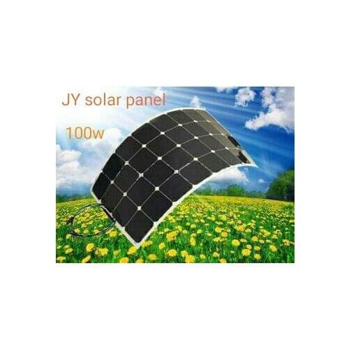The use of high flexibility, power generation enough 100w 12v solar panels, semi-flexible solar panels