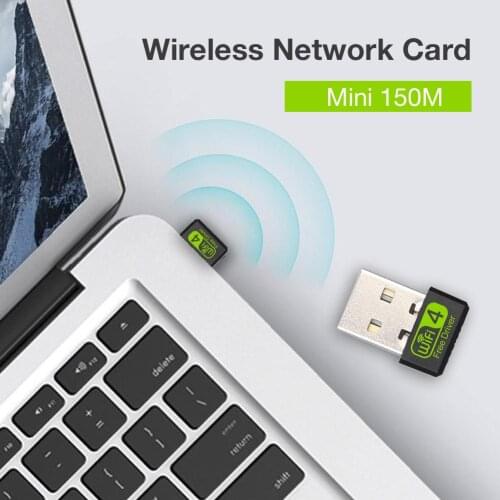 Mini 150M Driver Free Version Built-in Wireless Network Card Desktop Laptop USB PC WiFi Signal Receiver Adapter Drop Shipping