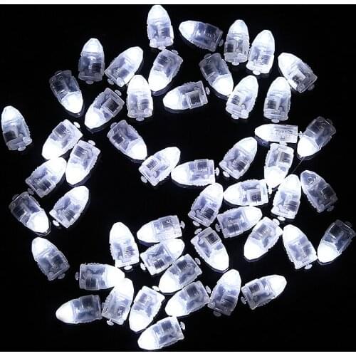 Mini Bright LED Lights White Balloon Lantern Decor LED Lights Bulb 50PCS/lots For Parties Birthday Party Wedding Balloon