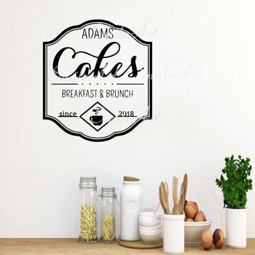 Cartoon Bakery Decal Removable Vinyl Mural Poster Decor Living Room Bedroom Removable Wall Stickers Waterproof Wallpaper