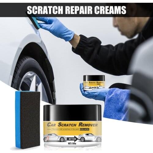 Car Scratch Repair Kit with Sponge Scraper Deep Decontamination Repair Agent Car Accessory Cream Car Scratch Repair Kit